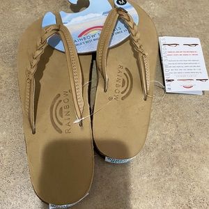 NWT Rainbow braided sandals medium 6 1/2-7 1/2